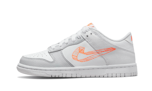 3D Swoosh White Grey