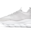 Chain Reaction White Mesh Rubber Suede